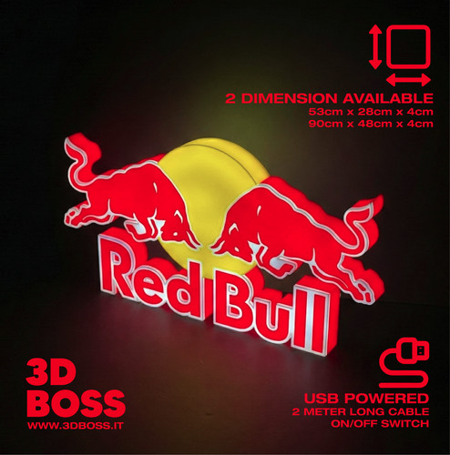 Insegna luminosa red bull - insegna,